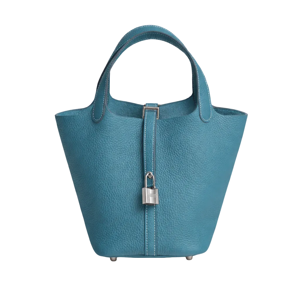 Hermes Picotin Lock 18 Blue Jean Clemance Palladium Hardware