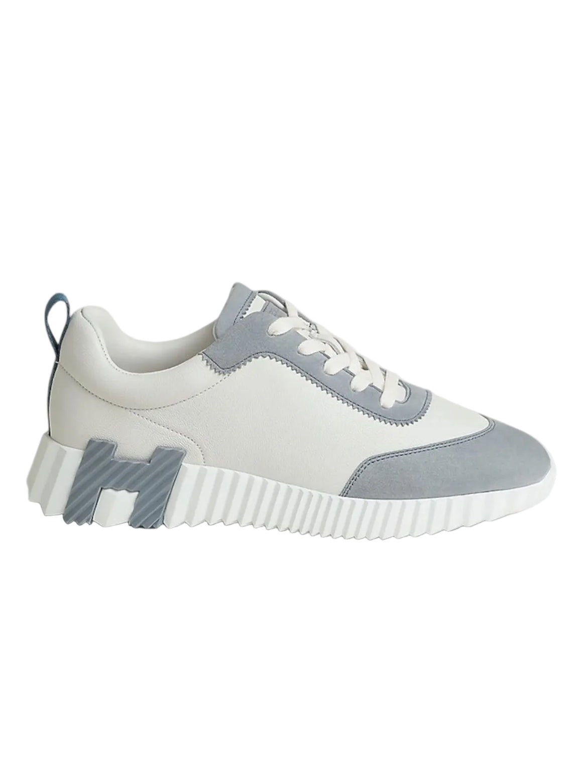 Hermes Bouncing Sneaker Blanc , Bleu Galet