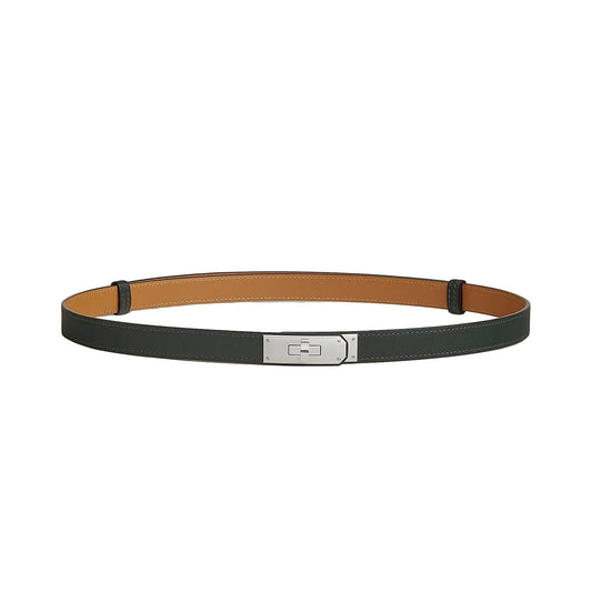Hermes Kelly 18 belt Noir Palladium Hardware