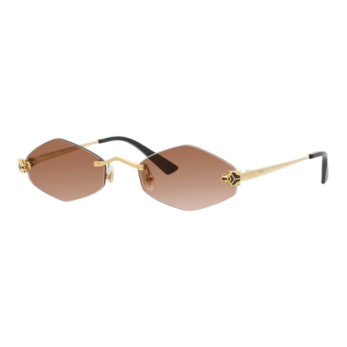 Panthére De Cartier Sunglasses Gold & Brown CT0433S