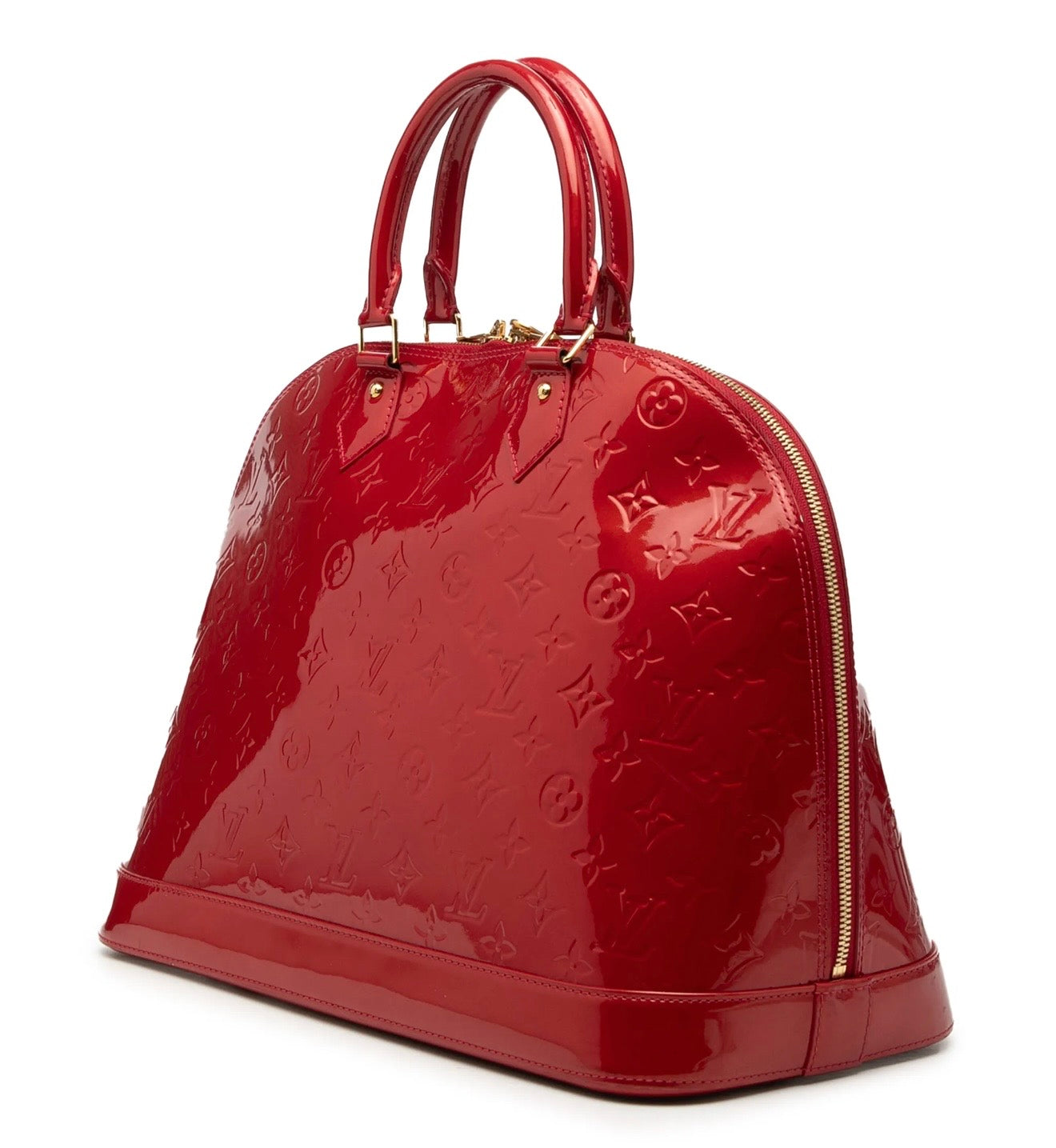 Louis Vuitton Vernis Alma GM Bag Red