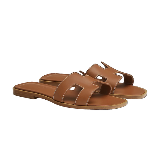 Hermes Oran Sandals Gold