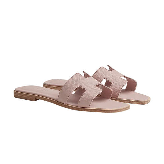Hermes Oran Sandals Rose Porcelain