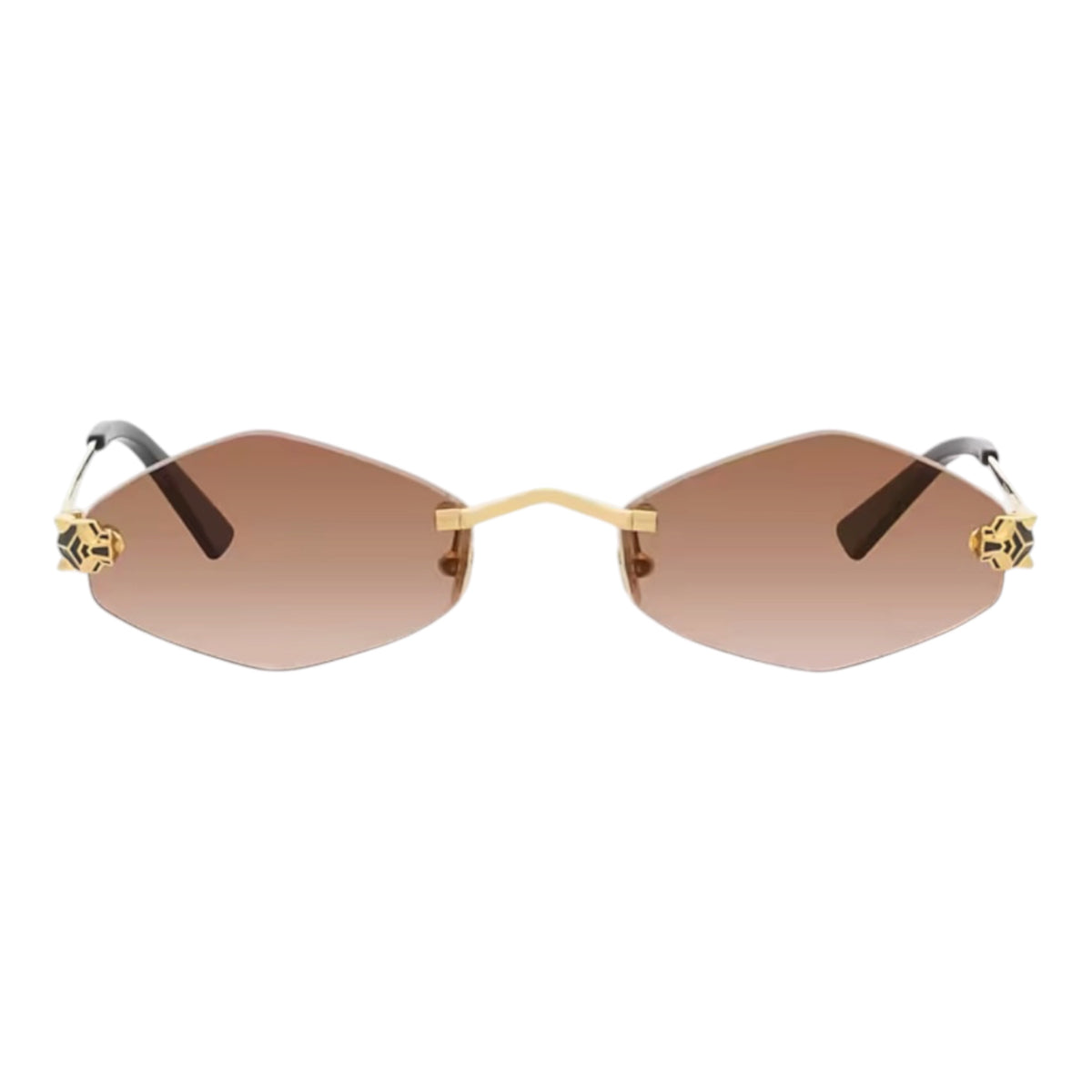 Panthére De Cartier Sunglasses Gold & Brown CT0433S