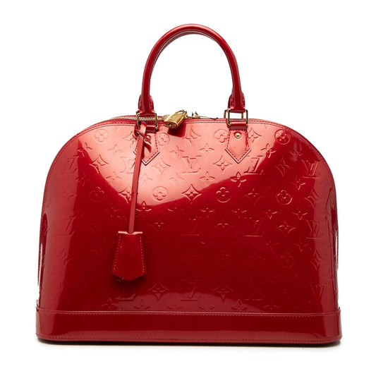 Louis Vuitton Vernis Alma GM Bag Red