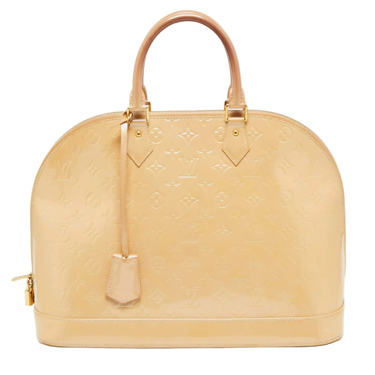 Louis Vuitton Noisette Monogram Vernis Alma GM Bag