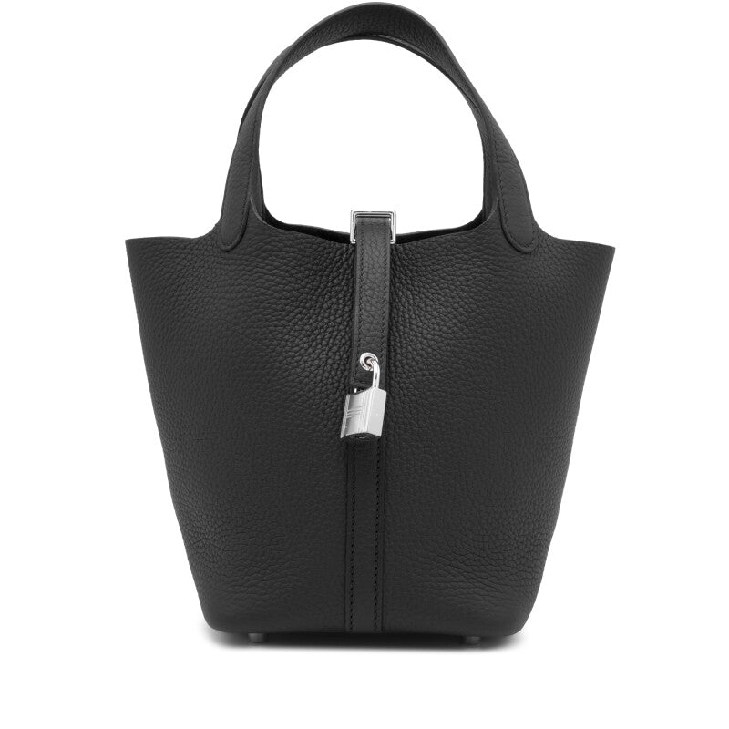 Hermes Picotin Lock 18 Black Clemence Palladium Hardware