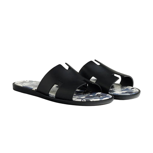Hermes Izmir Sandal Noir Horse Sole