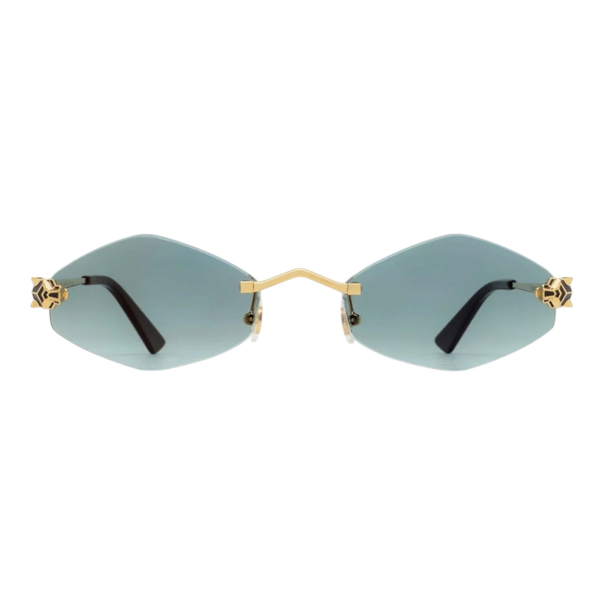 Panthére De Cartier Sunglasses Gold & Blue CT0433S